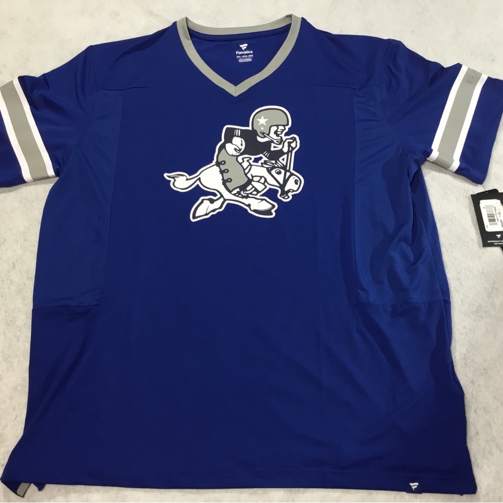 Fanatics Cowboys Big &Tall Royal Blue Short-Sleeve Football Jersey with GrayTrim